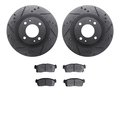 Dynamic Friction Co 8502-72053, Rotors-Drilled and Slotted-Black with 5000 Advanced Brake Pads, Zinc Coated 8502-72053